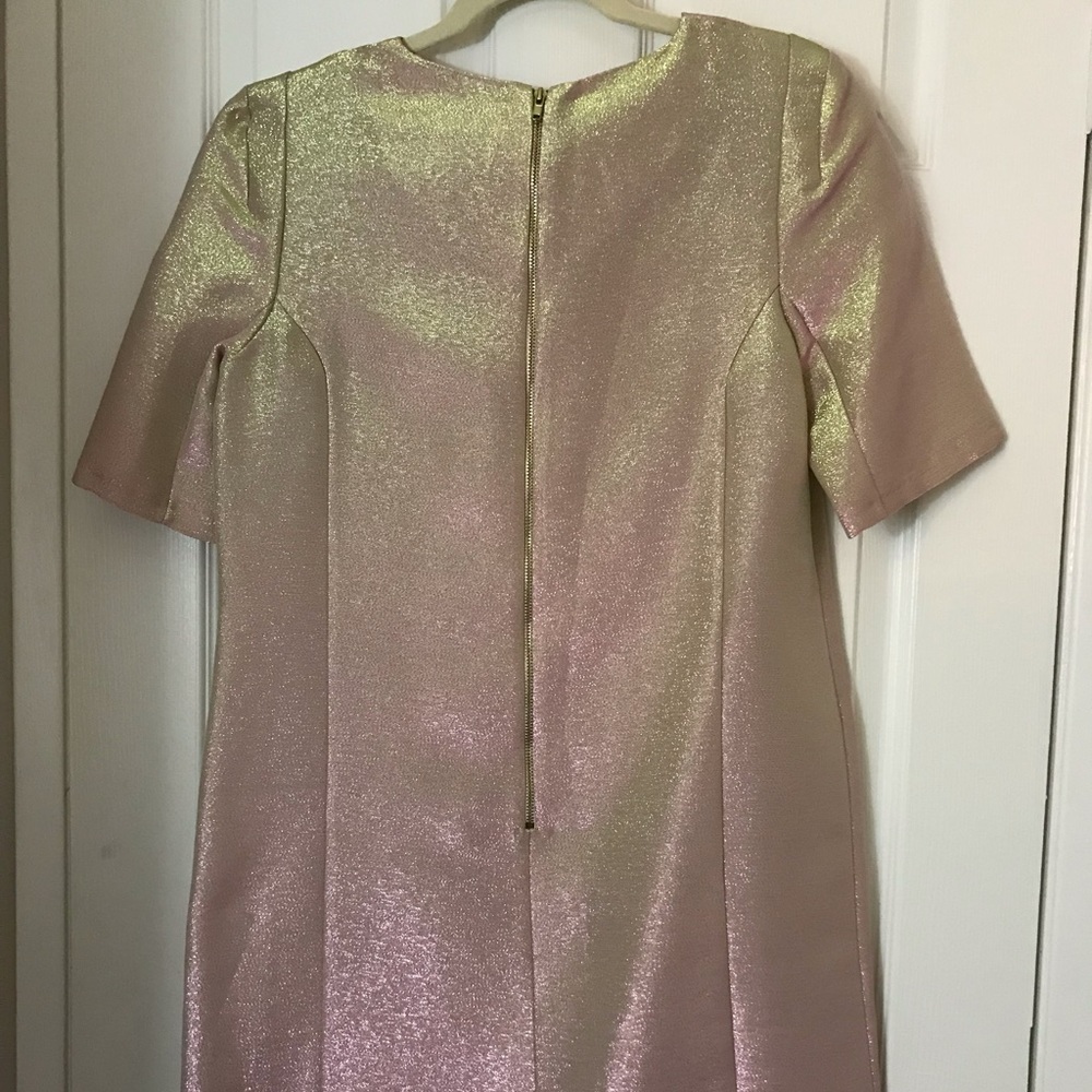 River Island Pink/Metallic Shift Dress - Picture 4 of 4